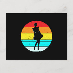 Vintag Girl Retro Lover Hungerfestungen Postkarte