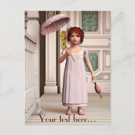 Vintag Girl - Sweet Retro Viktorianische Art Postkarte