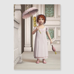 Vintag Girl Sweet Viktorianisch Magnetkarte