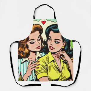 Vintag Girls Romance Comic Schürze