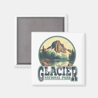 Vintag Glacier Nationalpark Reisen Postkarte
