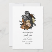 Vintag Glam Amber Owls Gothic Wedding