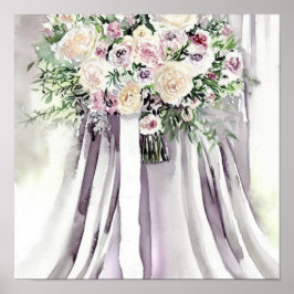 Vintag Glam, Bridal Cascading Bouquet 1, Poster