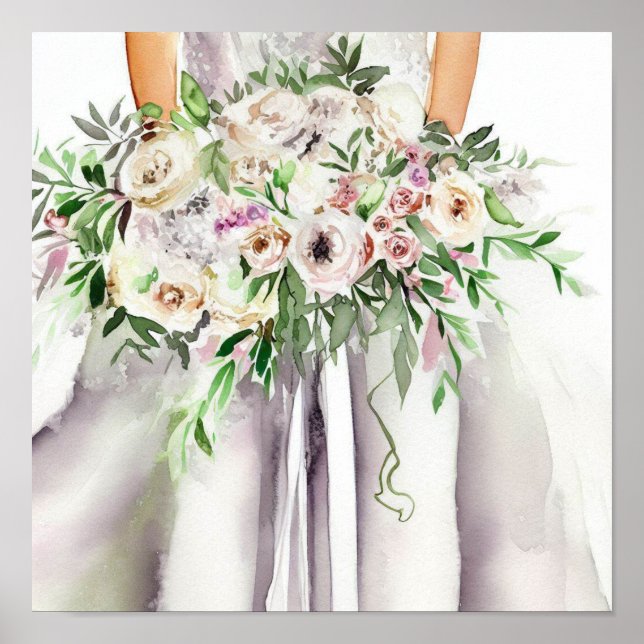 Vintag Glam, Bridal Cascading Bouquet 2, Poster (Vorne)