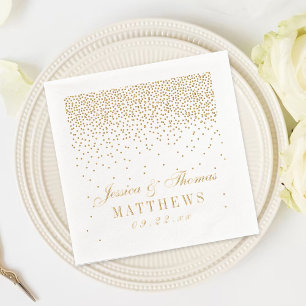 Vintag Glam Confetti Wedding Servietten Mit Folie