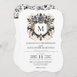 Vintag Glam Floral Einladung