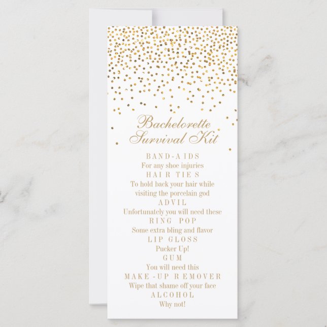 Vintag Glam Gold Confetti Bachelorette (Vorderseite)
