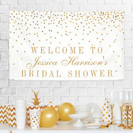 Vintag Glam Gold Confetti Brautparty Banner