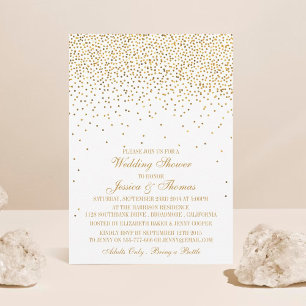 Vintag Glam Gold Confetti Polterabend Einladung