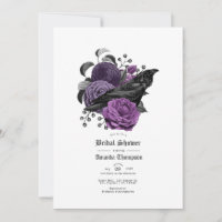 Vintag Glam Lila Raven Gothic Brautparty