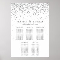 Vintag Glam Silver Confetti Hochzeitstabelle