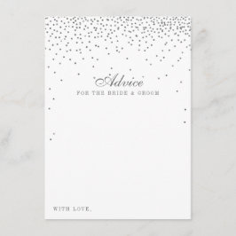 Vintag Glam Silver Confetti Wedding Collection Hinweiskarte