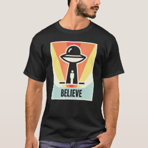 Vintag Glaube Alien Ufo T-Shirt