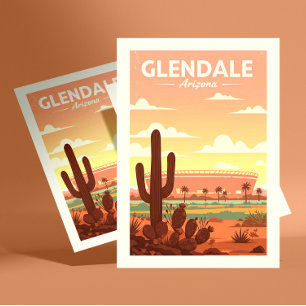 Vintag Glendale Arizona Postkarte