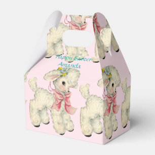 Vintag, glücklich Ostern, Lamm, kundenspezifisch Geschenkschachtel