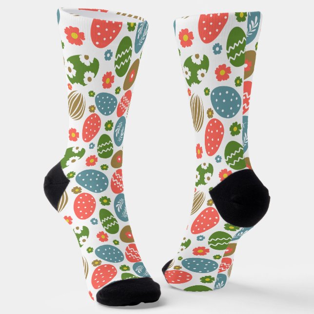 Vintag glückliche Osterblüten Socken (Gewinkelt)