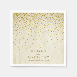 Vintag Gold Confetti Serviette