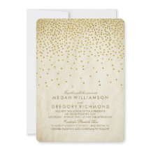 Vintag Gold Confetti Wedding