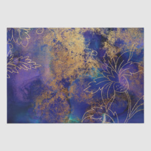 Vintag Gold Floral Grunge Harlequin Damask Seidenpapier