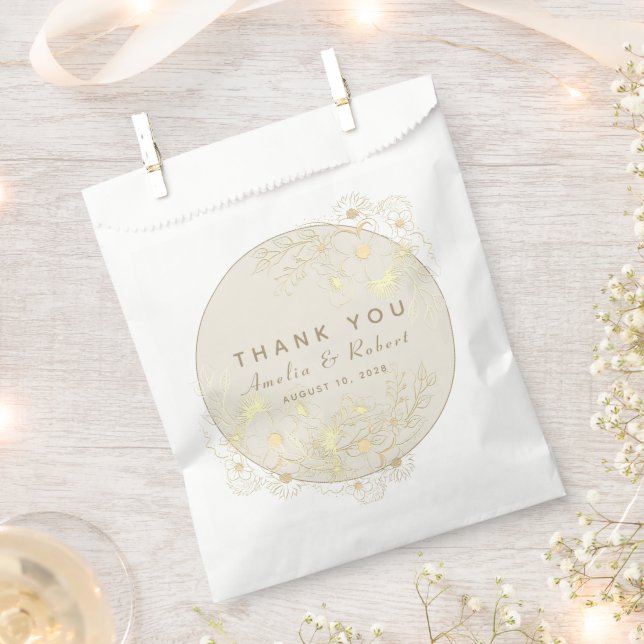 Vintag Gold Gastgeschenk Hochzeit Bag Geschenktütchen (Ausgeschnitten)