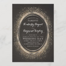 Vintag Gold Glitzer Glam | Elegante Hochzeitseinla