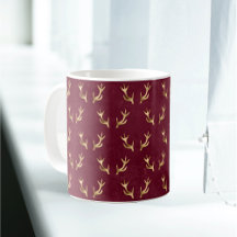 Vintag Gold Maroon Antlers