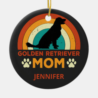 Vintag Golden Labrador Hund Mama Sonnenuntergang P Keramik Ornament