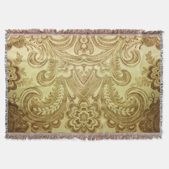 Vintag Golden Paisley Irakischer Klassiker | Decke (Vorderseite)