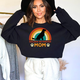 Vintag Golden Retriever Hund Mama Sonnenuntergang Sweatshirt