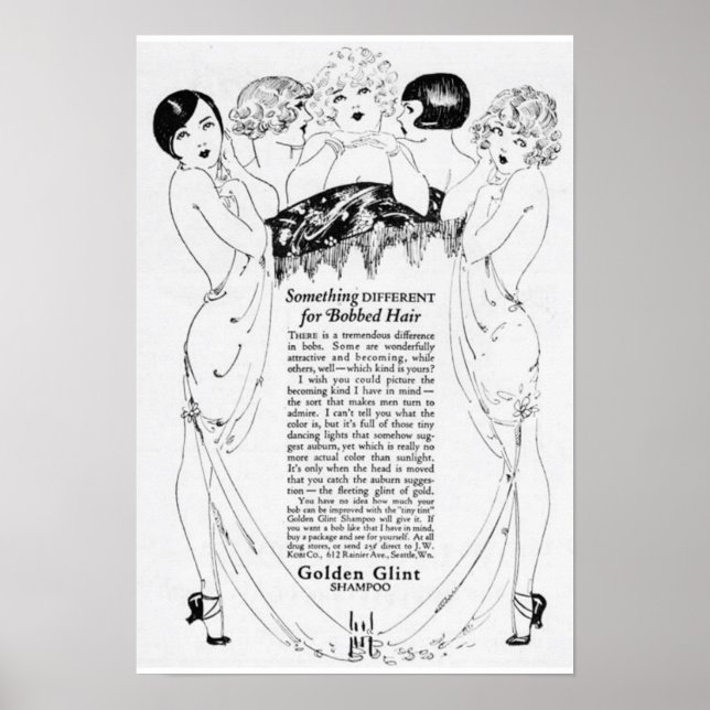 Vintag Golden Shampoo Ad Poster (Vorne)