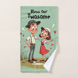 Vintag Golf Lovers Cartoon Handtuch