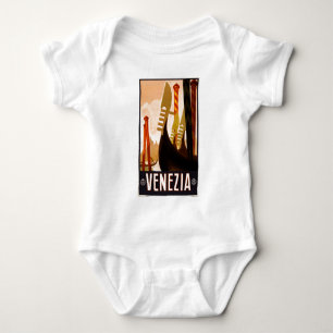 Vintag Gondola Venezia Italien Reisen Baby Strampler