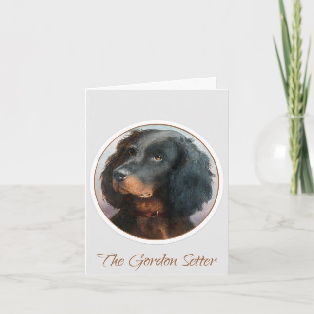 Vintag Gordon Setter Dankeskarte (Vorderseite)