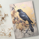 Vintag Goth Raven Gold Rose Aquarell Seidenpapier<br><div class="desc">Dieses Design kann durch Auswahl der Option Design bearbeiten personalisiert werden. Sie können auch auf andere Gegenstände übertragen. Kontaktieren Sie mich unter colorflowcreations@gmail.com oder nutzen Sie die Chat-Option oben auf der Seite, wenn Sie dieses Design auf einem anderen Produkt haben möchten oder Hilfe benötigen. Sehen Sie mehr von meinen Designs...</div>