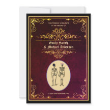 Vintag Goth Skeleton Wedding Verlobung