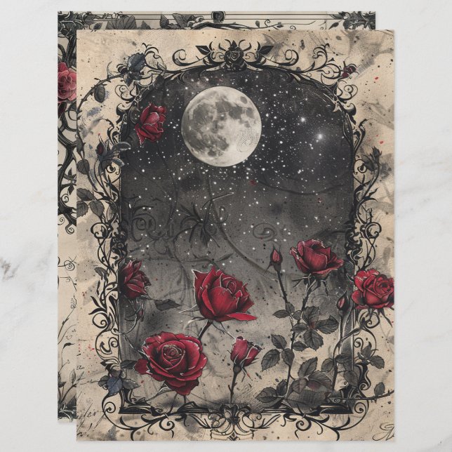 Vintag-Gothic-Junk-Journal (Vorne/Hinten)