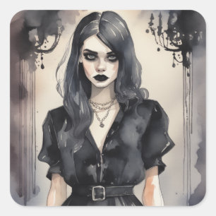 Vintag Gothic LBD Fashion Sticker