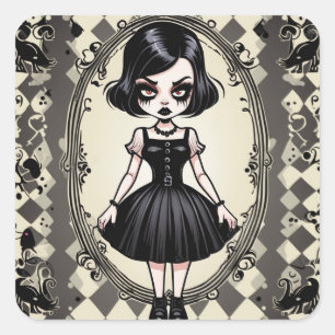 Vintag-Gothic Little Black Dress Sticker