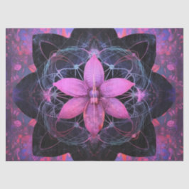 Vintag Gothic Neon Pink Blume Decoupage Seidenpapier