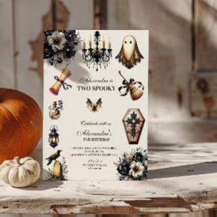 Vintag Gothic Spooky 2. Geburtstag Halloween Einladung