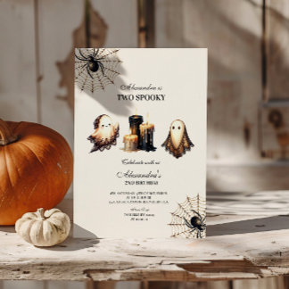 Vintag Gothic Spooky Halloween 2. Geburtstag Einladung
