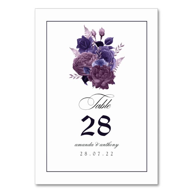 Vintag gotisch tischnummer (Vorderseite)