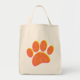 Vintag Grainy Dog Pawprint Tragetasche