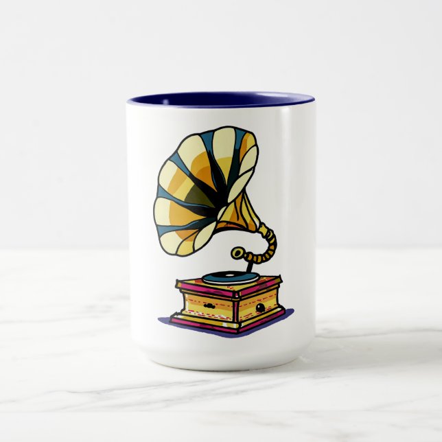 Vintag Gramophon Combo Tasse (Zentrum)
