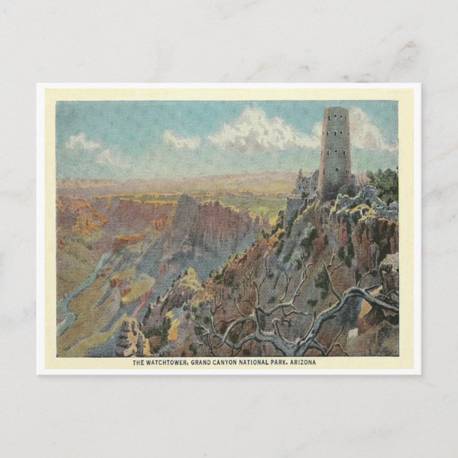 Vintag Grand Canyon Postkarte (Vorderseite)