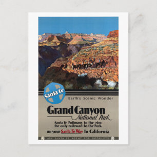 Vintag Grand Canyon Travel Postkarte