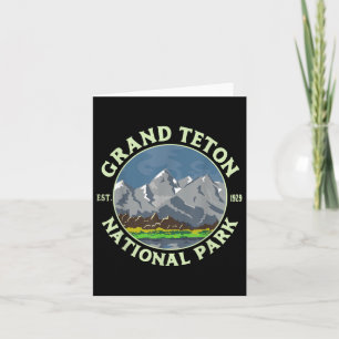 Vintag Grand Teton Nationalpark Wy Mountain Karte