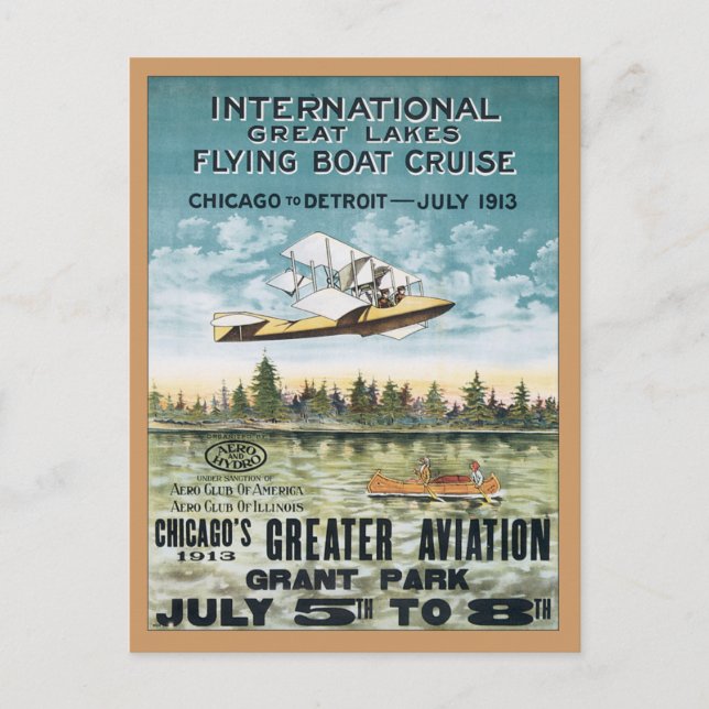 Vintag Grant Park Chicago Postkarte (Vorderseite)