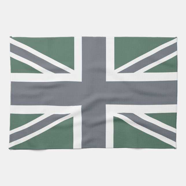 Vintag-Gray Classic Union Jack British(UK) Flag Geschirrtuch (Horizontal)