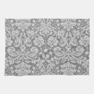 Vintag Gray Damask Handtuch